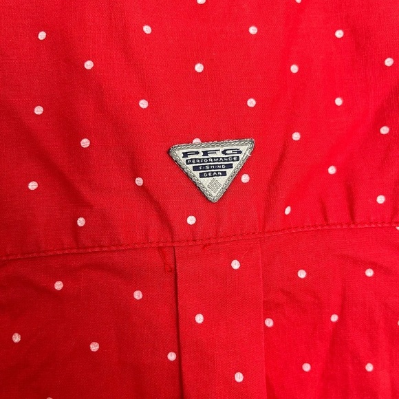 Columbia Red polka dots PFG Sleeveless Dress size medium - Picture 6 of 7